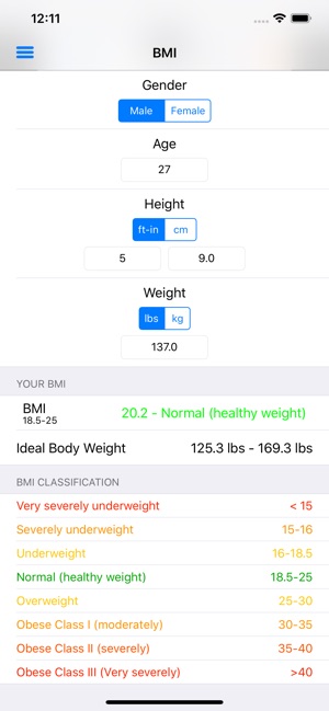 BMI - BMR計算器和重量跟踪器