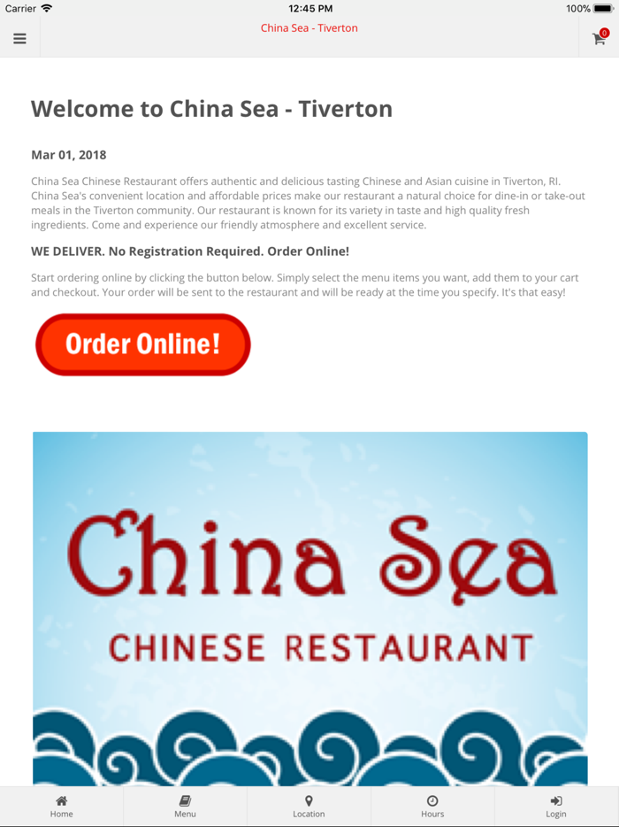 China Sea Tiverton