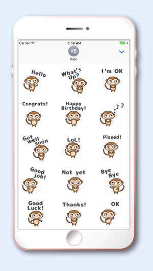 Cute Monkey Kawaii emoji(圖2)-速報App