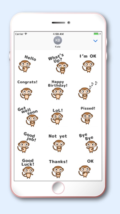 Cute Monkey Kawaii emoji