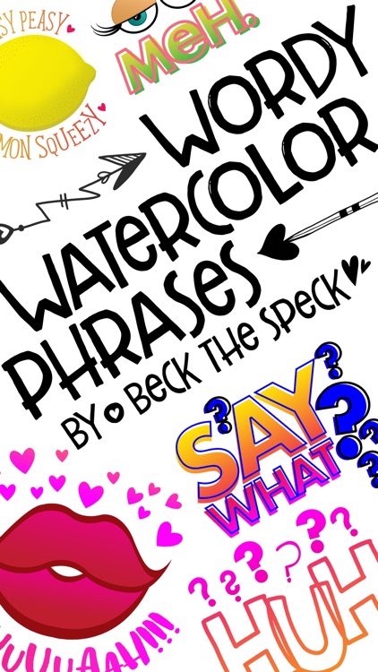 Speck Wordy Watercolor