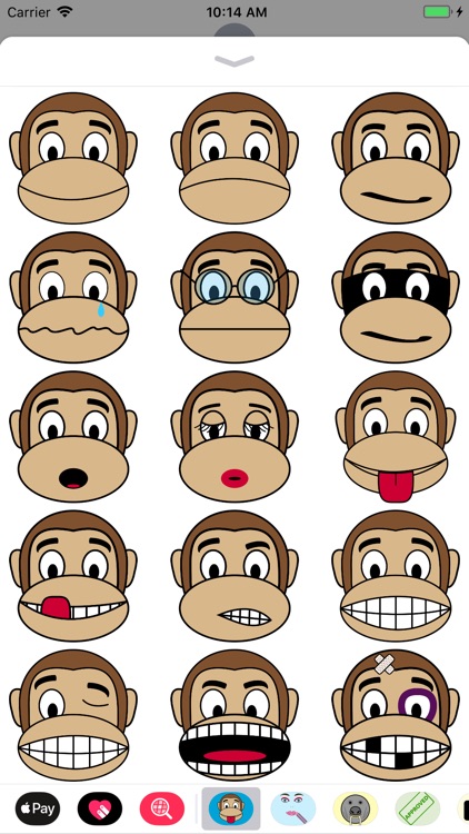 Monkey Face Emoji Stickers