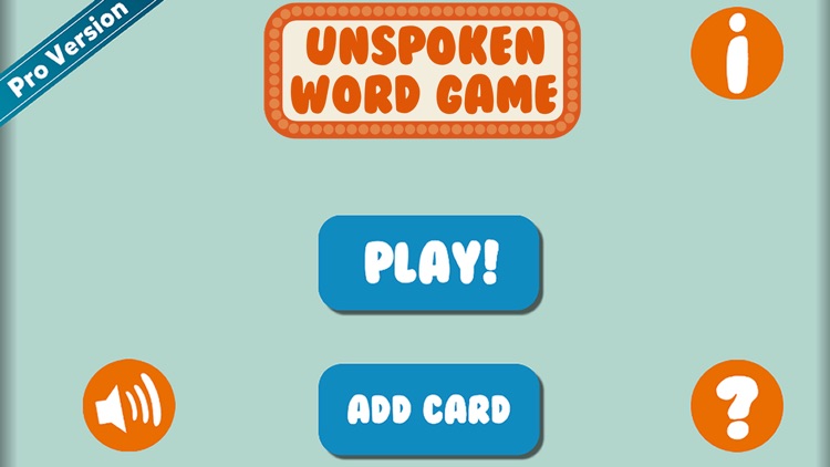 Unspoken Word Game