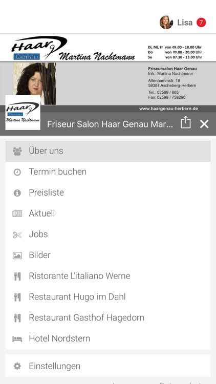 Friseur Salon Haar Genau