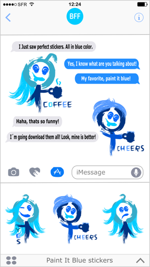 Paint It Blue - Stickers pack(圖2)-速報App