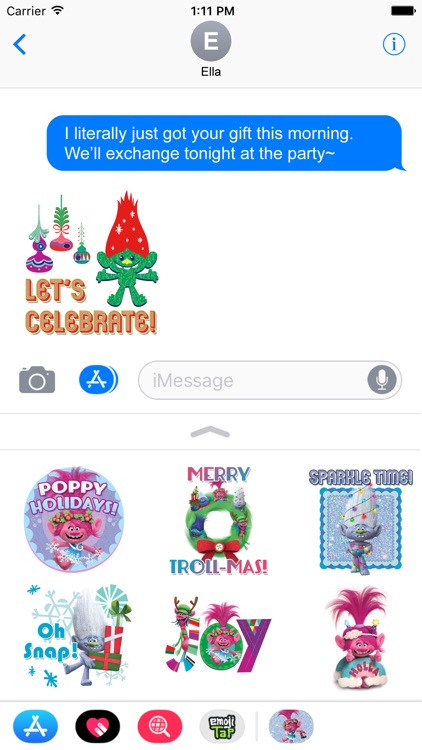 Trolls Holiday Stickers