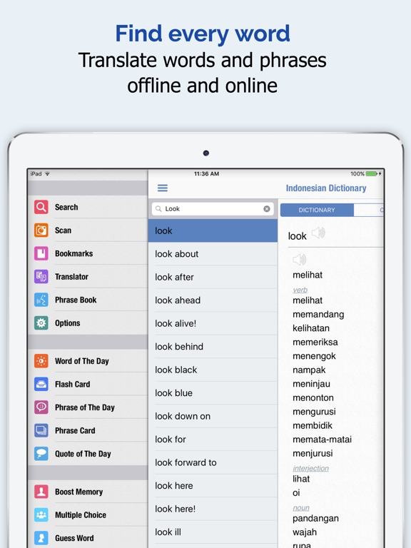 Indonesian Dictionary + iPad Indonesian Dictionary + iPad