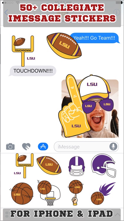 LSU Tigers Stickers PLUS for iMessage