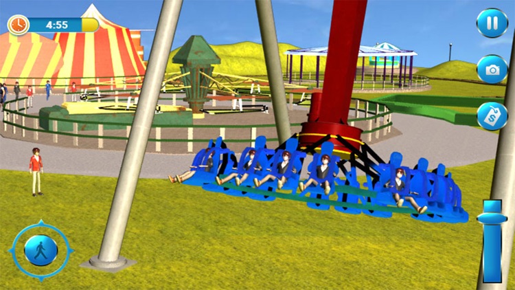 Theme Park Fun Swings Ride In Amusement Park screenshot-4