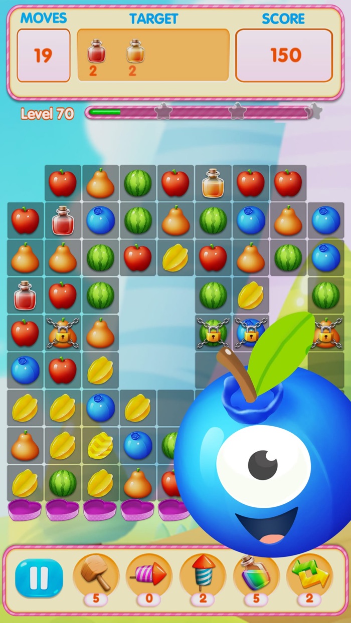 Fruit Crush Land Match 3 Game
