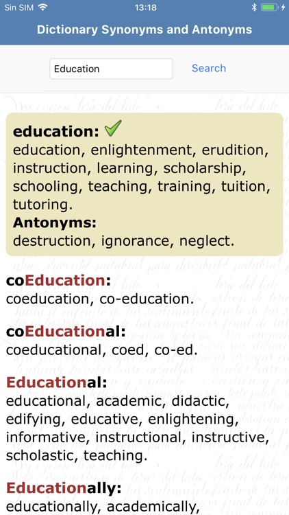Dictionary Synonyms Antonyms