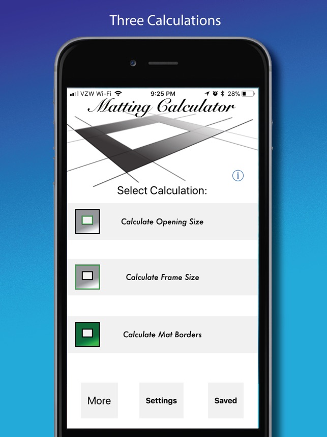 Matting Calculator On The App Matting Calculator On The App