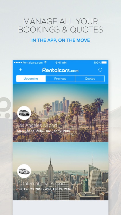 Rentalcars.com Car rental App