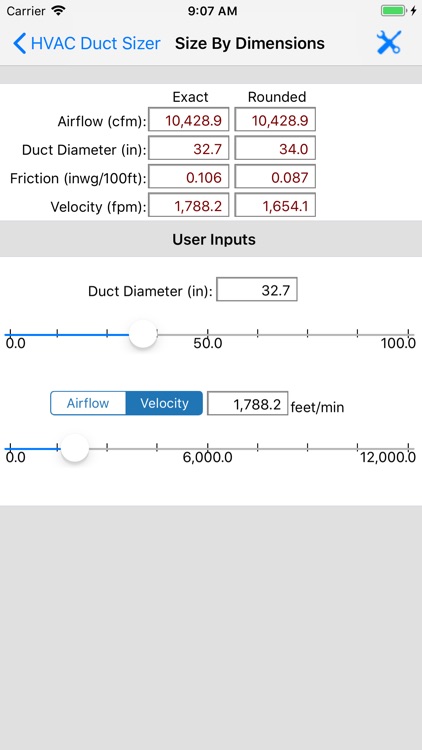 HVAC Duct Sizer
