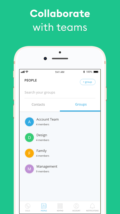 Call productivity from iovox Screenshot on iOS