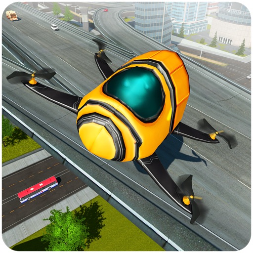 Drone Taxi & Flying Rescue Car Icon