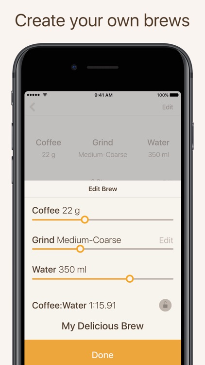 Brew Timer - Coffee Timer and Recipe Organizer