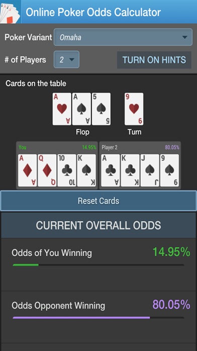 Poker Odds Calculator by CC screenshot 2