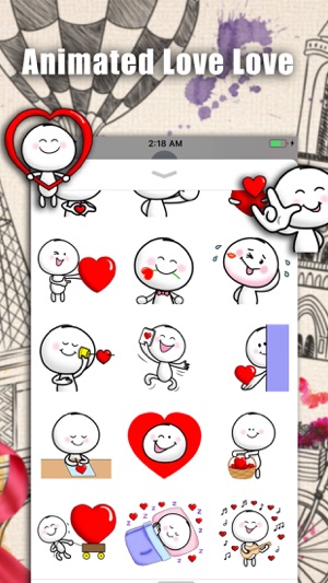 Animated Love Love Stickers(圖4)-速報App