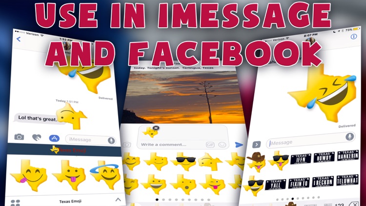 Texas Emoji - Texan Stickers