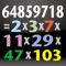 This app factorize inputted integer to primes