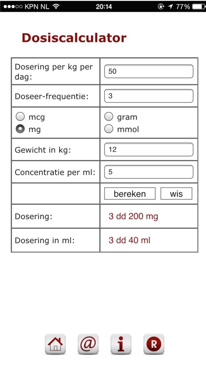 Dosiscalculator