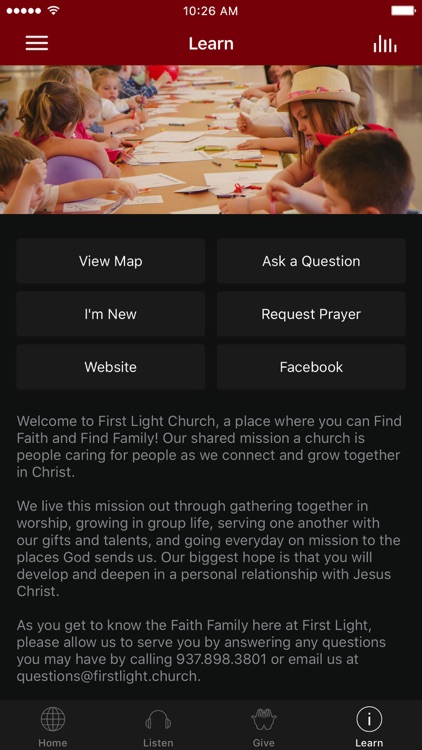 First Light Church App