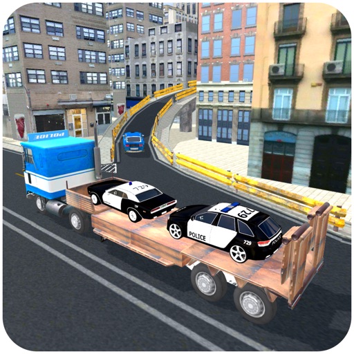 Police Car Transport Truck 3d