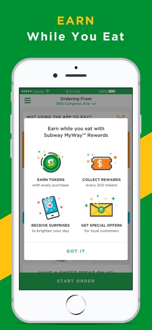 Subway coupons app