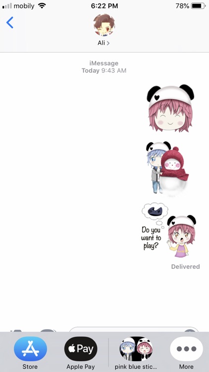 pink blue stickers screenshot-3