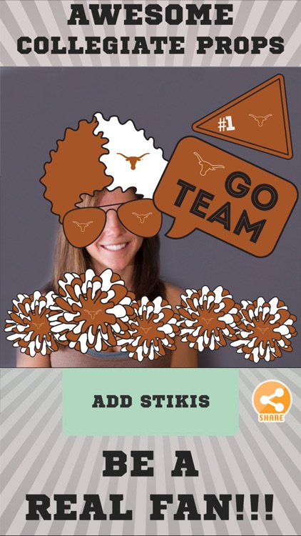 Texas Longhorns Hook Em Photo Booth Stickers