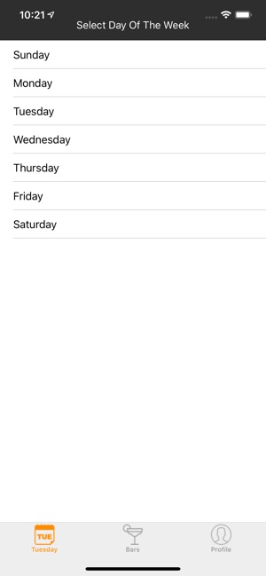 The Happy Hours App Screenshot