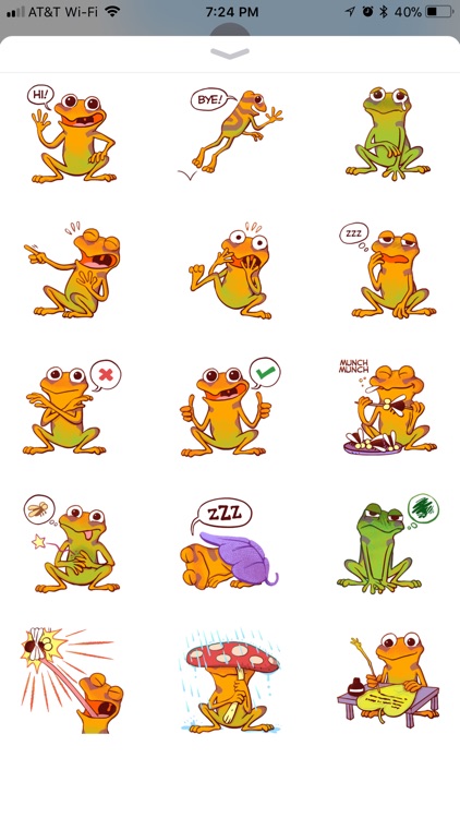 Orange Frog Sticker Pack