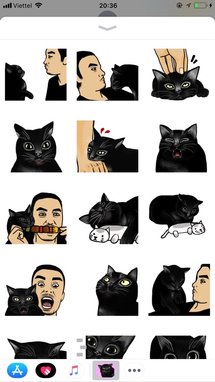 Black Cat Animation Stickers