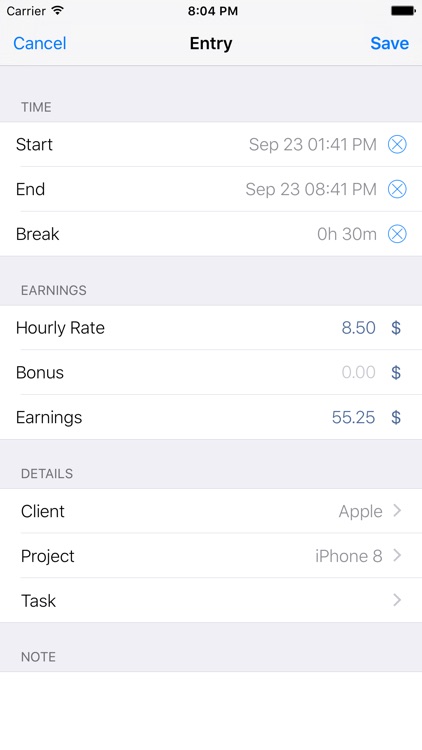 atWork - Timesheet, Work Tracker & Time Clock screenshot-4