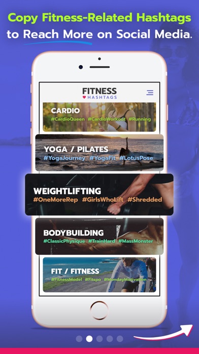 Fitness Hashtags App screenshot 2