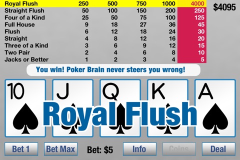 Video Poker Brain 9000 screenshot 2