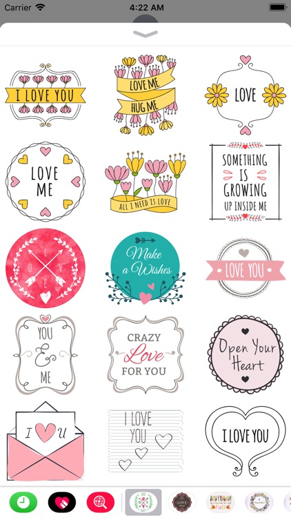 Hand Drawn Love Message Set