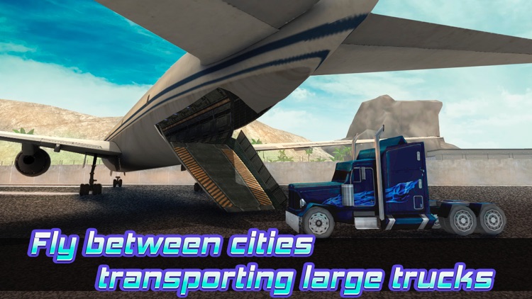 Cargo Plane Truck Transporting