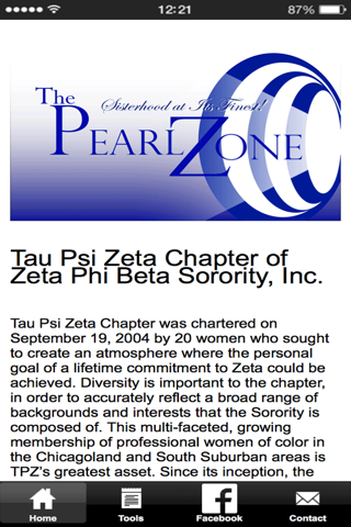 Tau Psi Zeta Chapter screenshot 3