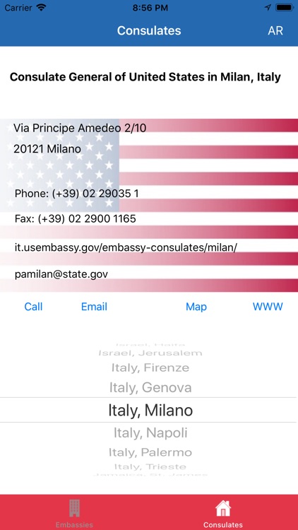 USA Embassies & Consulates