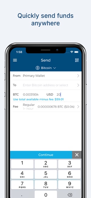 Blockchain Wallet Bitco!   in On The App Store - 