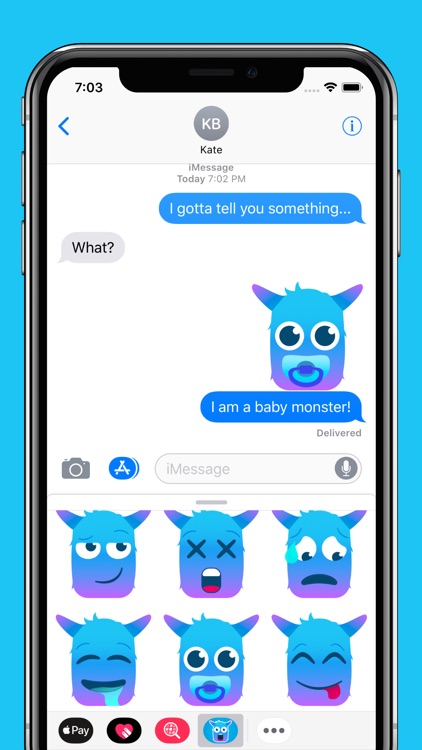 Blue Monster Emojis