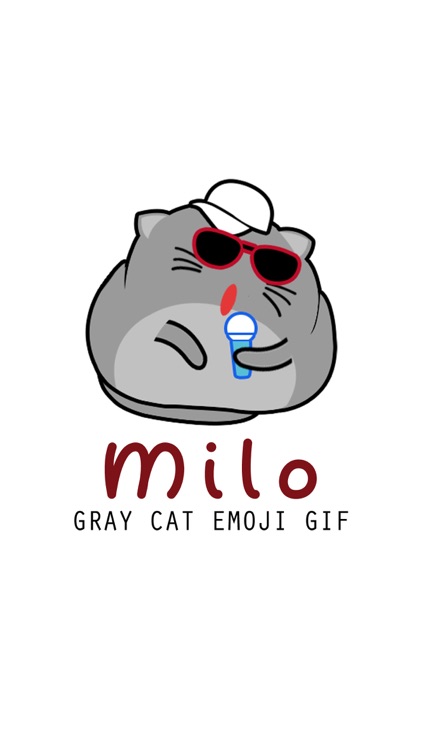 Milo - Gray Cat Emoji GIF