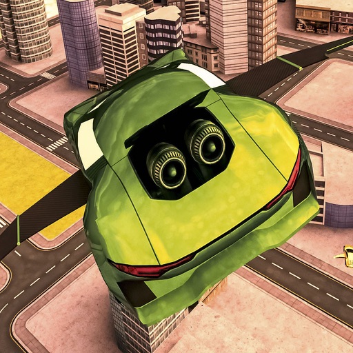 Flying Sports Car Driving Sim-Ulator Game Icon