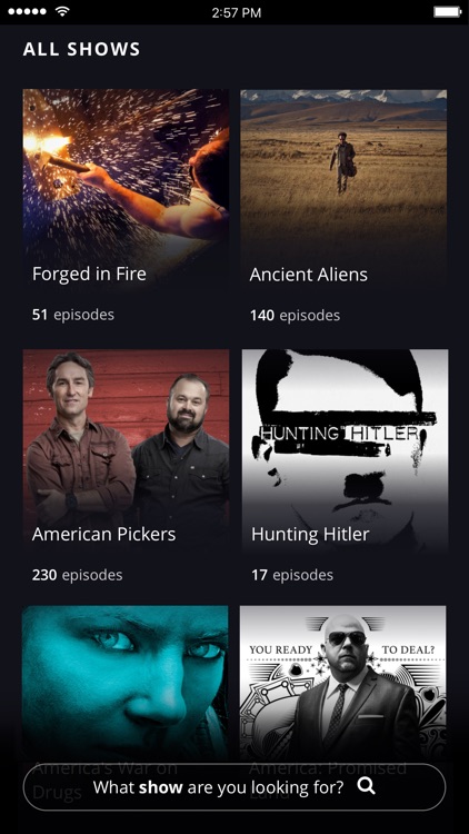 HISTORY: TV Shows on Demand