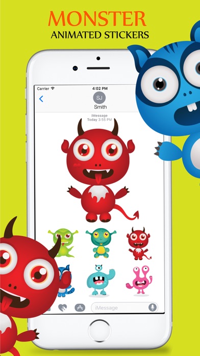 Animated Cute Monsters Stickers iMessage screenshot 3