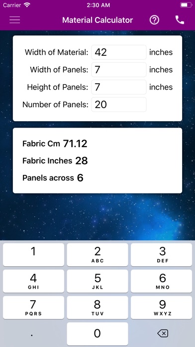 Quick Quilt Calculator screenshot 2