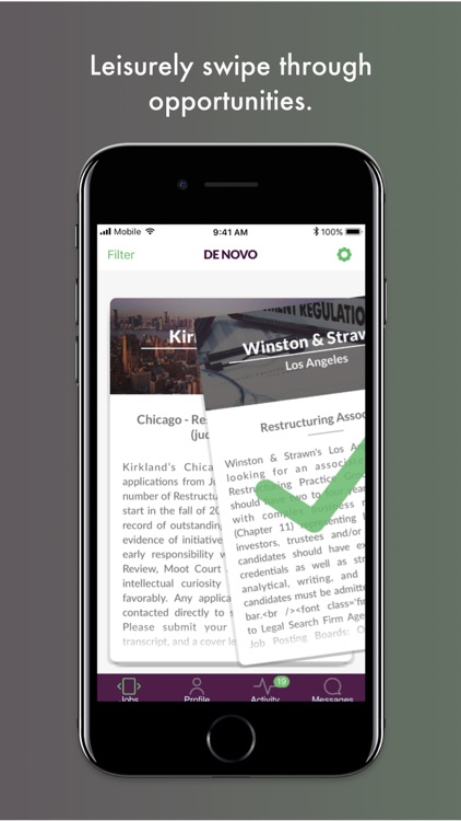 De Novo - Legal Recruiting App