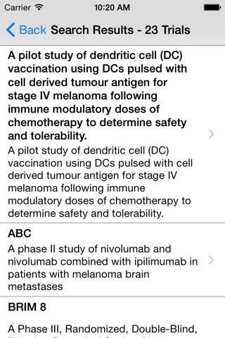 ClinTrial Refer Melanoma screenshot 2